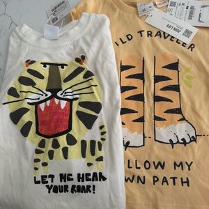 Zara Kids Long Sleeve Tees - Creams and Peach